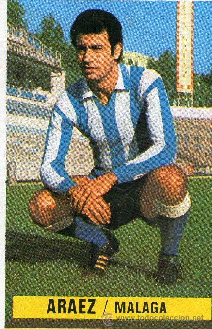 Cromos de f&uacute;tbol: ARAEZ (M&Aacute;LAGA) - EDICIONES ESTE 74/75 - NUNCA PEGADO. - Foto 1