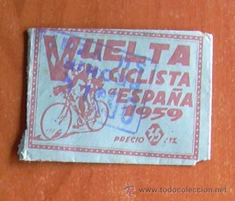 Cromos de F&uacute;tbol: Ciclismo - Sobre vacio sin cromos - Vuelta ciclista a Espa&ntilde;a 1959 - Editorial Fher