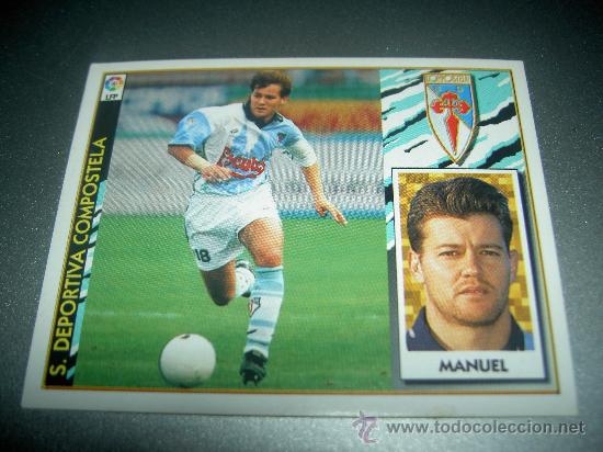 Figurine di Calcio: CROMO MANUEL COMPOSTELA CROMOS ALBUM EDICIONES ESTE LIGA FUTBOL 1997-1998 97-98