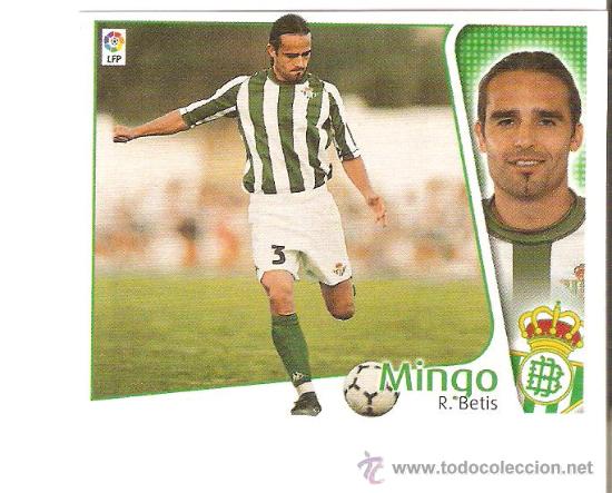 Cromos de f&uacute;tbol: EDICIONES ESTE 2004-2005 MINGO (BETIS) BAJA - Foto 1