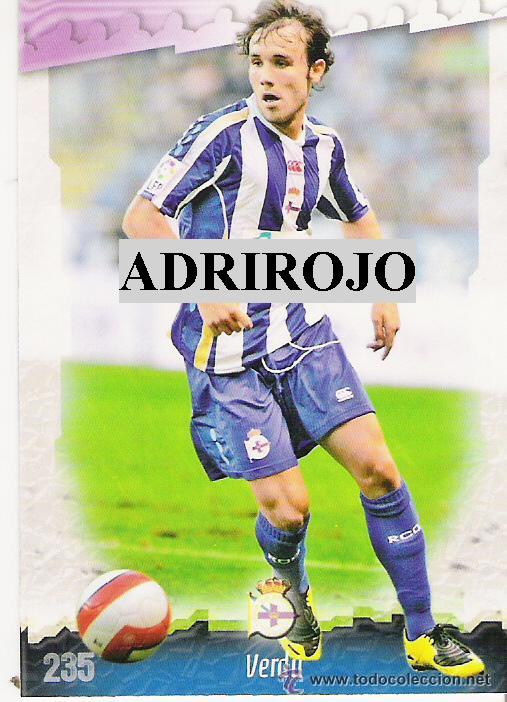 Figurine di Calcio: 1 CROMO---TEMPORADA 2008-2009---MUNDICROMO (MC SPORT)--DEPORTIVO DE LA CORU&Ntilde;A---N&ordm; 235---VERDU