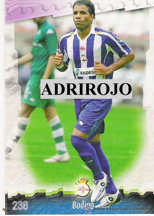 Figurine di Calcio: 1 CROMO---TEMPORADA 2008-2009---MUNDICROMO (MC SPORT)--DEPORTIVO DE LA CORU&Ntilde;A--N&ordm; 238--BODIPO