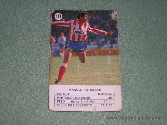 Cromos de f&uacute;tbol: Cromo de Manolo (Atl&eacute;tico de Madrid) - Foto 1