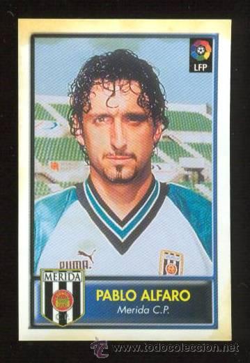 Cartes &agrave; collectionner de Football: CROMO DE FUTBOL LIGA 97-98 BOLLYCAO  N&ordm;126  PABLO ALFARO  MEDRIDA C.P   ADHESIVO