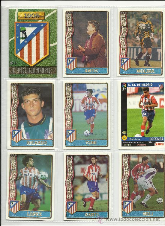 Cromos de f&uacute;tbol: coleccion completa .las fichas de la liga.96-97.398 fichas.no lleva las tapas del fichero