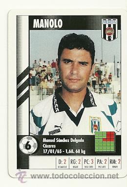 Cromos de f&uacute;tbol: CARRTA SUPERGOL MARCA 1995 - MANOLO (MERIDA) - Foto 1