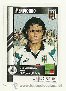 Cromos de f&uacute;tbol: CARTA SUPERGOL MARCA 1995 -              MENDIONDO (MERIDA) - Foto 1