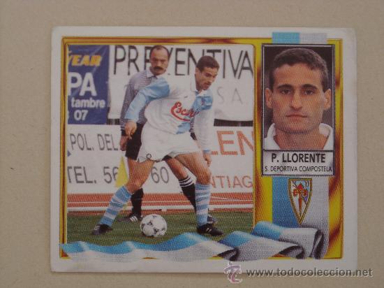 Cromos de f&uacute;tbol: ESTE 95-96  PACO LLORENTE   COMPOSTELA  1995-1996 - Foto 1