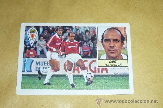 Fu&szlig;ball-Sticker: liga 84 85 santi-I real murcia- cromo sin pegar  mbc ed.este.compras d 3 euros envio gratis.