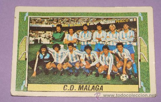 Cromos de Futebol: CROMO DE F&Uacute;TBOL. LIGA 84 85 1&ordf; DIVISI&Oacute;N. ALINEACI&Oacute;N. CLUB DEPORTIVO M&Aacute;LAGA. EDICIONES ESTE.