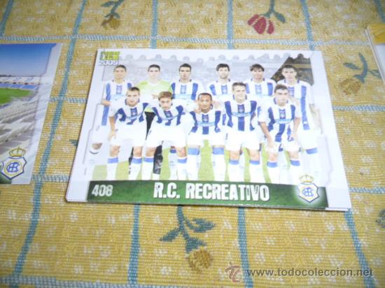 Fu&szlig;ball-Sticker: LA FICHA DE LA LIGA 2008 2009 MUNDICROMO FUTBOL RECREATIVO DE HUELVA ONCE INICIAL
