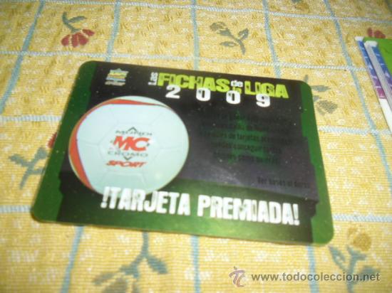 Cromos de Futebol: LA FICHA DE LA LIGA 2008 2009 MUNDICROMO FUTBOL TARJETA PREMIADA