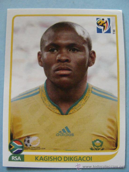 Football Stickers: CROMO F&Uacute;TBOL. MUNDIAL 2010 SUD&Aacute;FRICA. 40 KAGISHO DIKGACOI. SELECCI&Oacute;N DE SUD&Aacute;FRICA. PANINI.