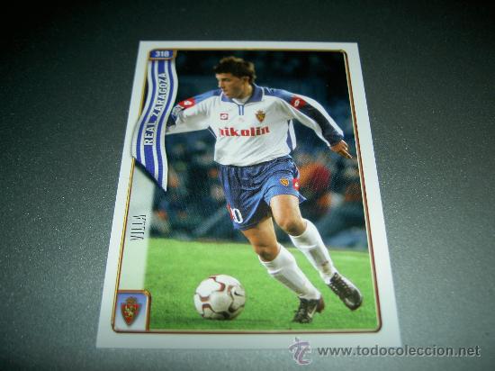 Carte David Villa Zaragoza 2004-05 - Mundicromo La Liga - N°318