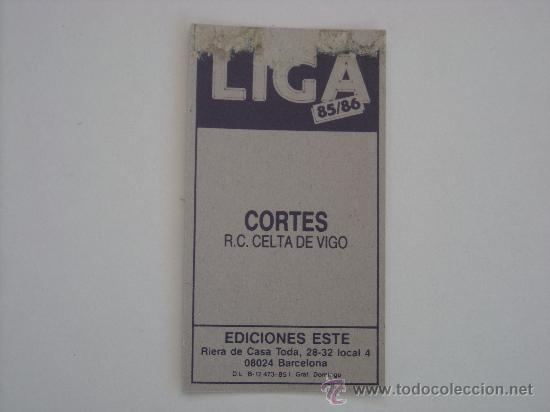 Cromos de f&uacute;tbol: ESTE 85-86  CORTES  CELTA 1985-1986 - Foto 2
