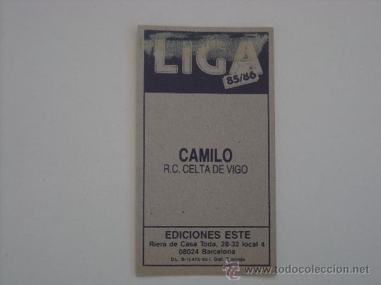 Cromos de f&uacute;tbol: ESTE 85-86  CAMILO  CELTA 1985-1986 - Foto 2