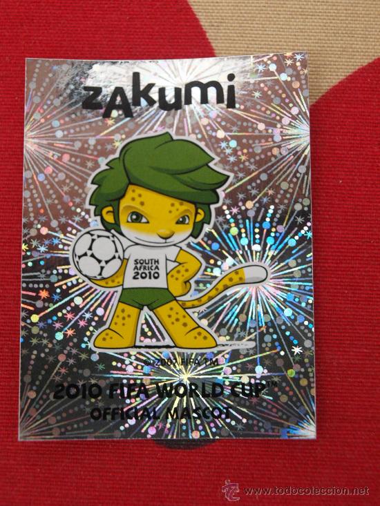Cromos de f&uacute;tbol: 29 ZAKUMI MASCOTA OFICIAL PANINI WORLD CUP MUNDIAL SUDAFRICA 2010 NUEVO