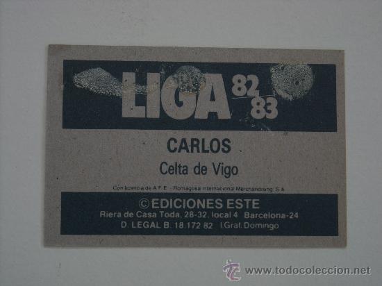 Cromos de f&uacute;tbol: ESTE 82-83  CARLOS  CELTA  1982-1983 - Foto 2