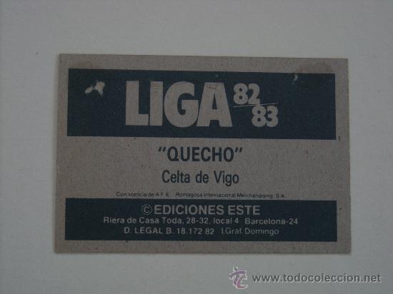 Cromos de f&uacute;tbol: ESTE 82-83  QUECHO  CELTA  1982-1983 - Foto 2