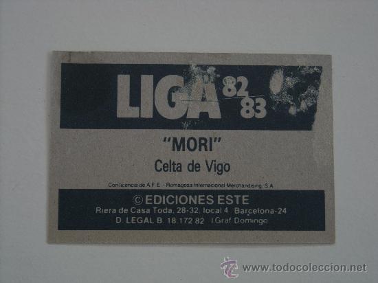 Cromos de f&uacute;tbol: ESTE 82-83  MORI  CELTA  1982-1983 - Foto 2