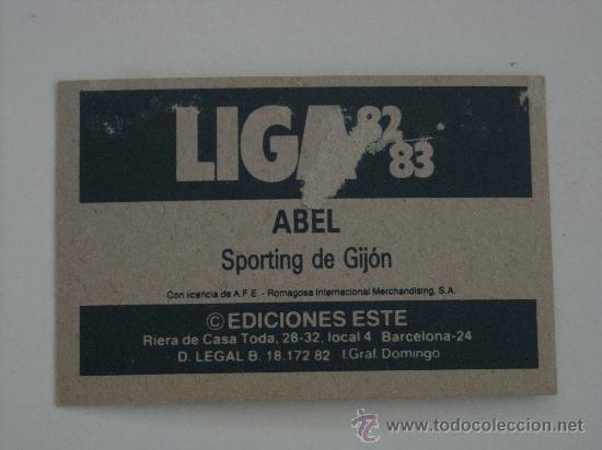 Cromos de f&uacute;tbol: ESTE 82-83  ABEL  SPORTING GIJON  1982-1983 - Foto 2