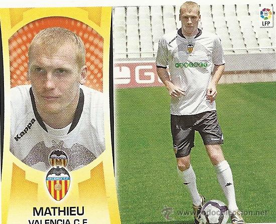 Cromos de f&uacute;tbol: ESTE 2009-2010 NUEVO , VALENCIA C.F. , MATHIEU - Foto 1