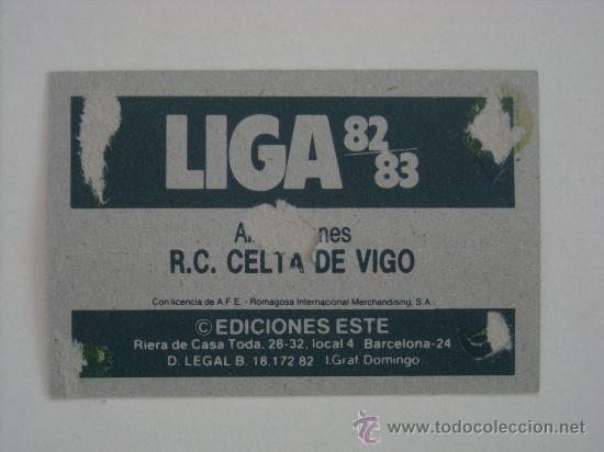 Cromos de f&uacute;tbol: ESTE 82-83 ALINEACION CELTA 1982-1983 - Foto 2