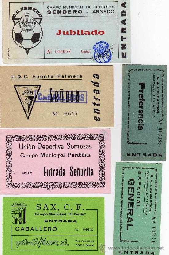 Cromos de f&uacute;tbol: 6 entradas de e quipos de 3&ordm; division y regionales a&ntilde;os 80