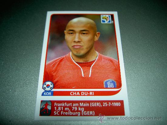 Cromos de f&uacute;tbol: EXTRA 155 X CHA DU-RI REPUBLICA DE KOREA CROMOS MUNDIAL SOUTH AFRICA 2010 FIFA WORLD CUP PANINI