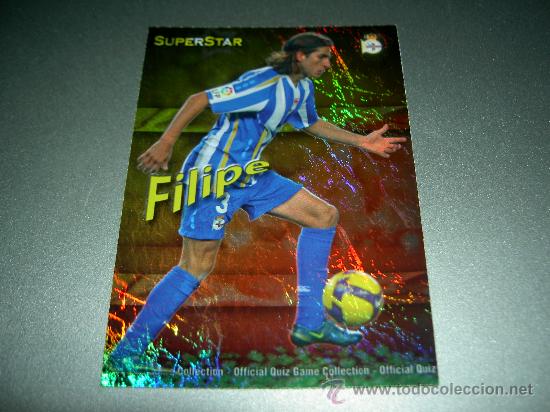 Cromos de f&uacute;tbol: 187 FILIPE LUIS JASPEADO SUPERSTAR DEPORTIVO CORU&Ntilde;A CROMOS MUNDICROMO QUIZ GAME 2009-2010 09-10