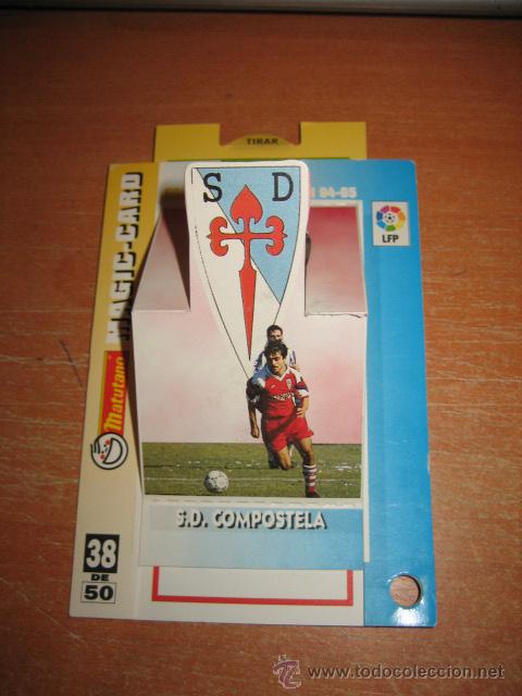 Football Stickers: MAGIC-CARD CRACKS DE LA LIGA 94-95  MATUTANO  N&ordm;  38  ESCUDO  S.D.COMPOSTELA