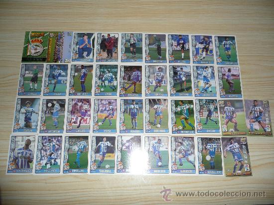 Cromos de f&uacute;tbol: LOTE EQUIPO COMPLETO DEPORTIVO CORU&Ntilde;A MUNDICROMO 96-97 1996-1997