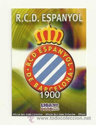 Cromos de f&uacute;tbol: 190 ESCUDO (ESPA&Ntilde;OL) MATE MUNDICROMO 2011 2012 QUIZ GAME PLATINUM 11 12