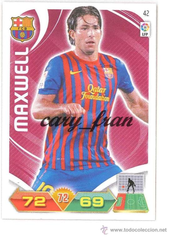 Cromos de f&uacute;tbol: ADRENALYN 2011 2012 11 12 BARCELONA MAXWELL - Foto 1