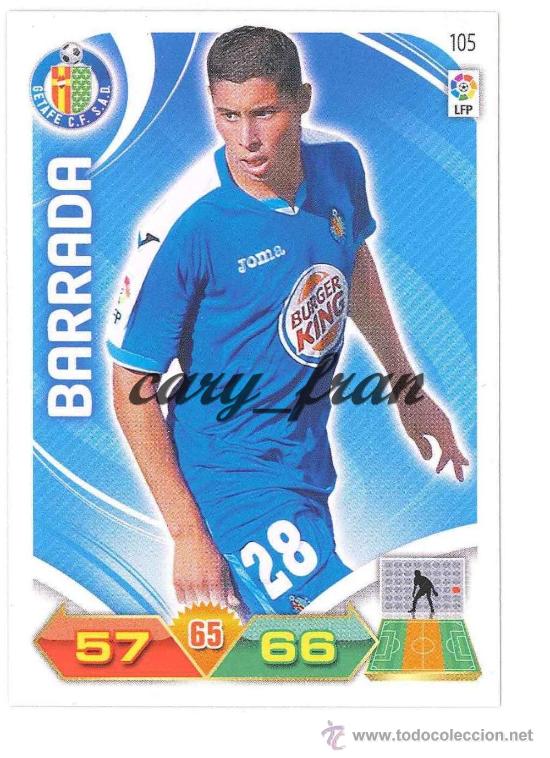 Cromos de f&uacute;tbol: ADRENALYN 2011 2012 11 12 GETAFE BARRADA - Foto 1