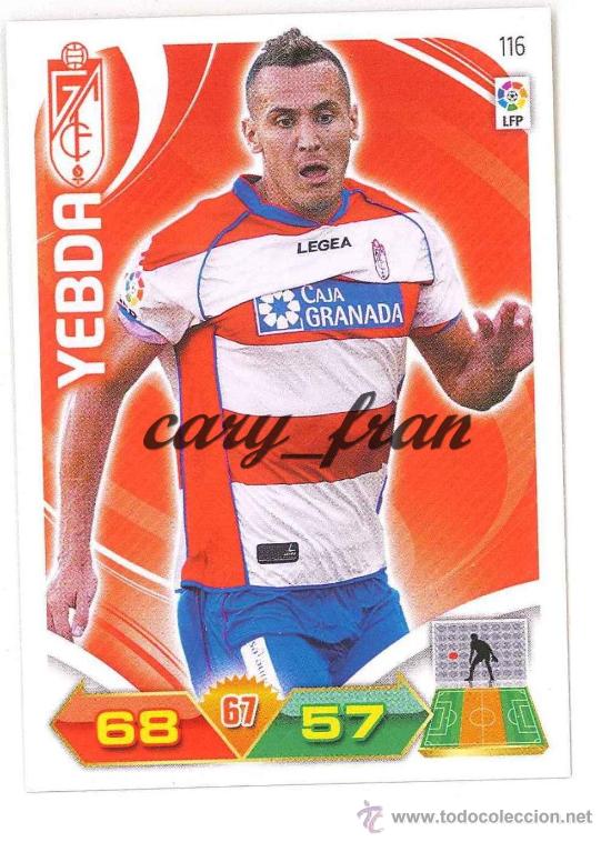 Cromos de f&uacute;tbol: ADRENALYN 2011 2012 11 12 GRANADA YEBDA - Foto 1