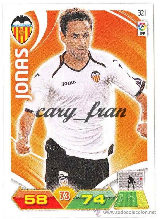 Cromos de f&uacute;tbol: ADRENALYN 2011 2012 11 12 VALENCIA JONAS - Foto 1
