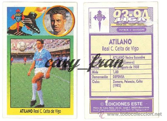 Cromos de f&uacute;tbol: ESTE 1993 1994 93 94 CELTA ATILANO - Foto 1