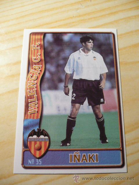 Figurine di Calcio: 35 I&Ntilde;AKI VALENCIA MUNDICROMO FICHAS DE LA LIGA 1996-1997 96-97