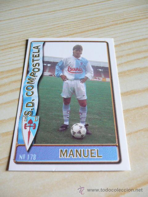 Fu&szlig;ball-Sticker: 178 MANUEL COMPOSTELA MUNDICROMO FICHAS DE LA LIGA 1996-1997 96-97