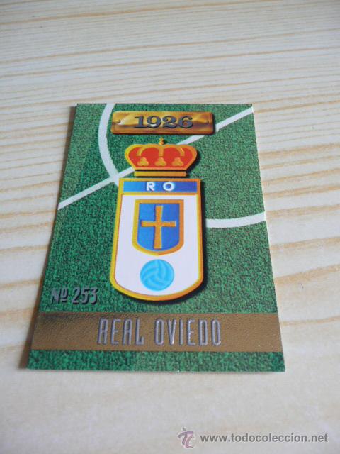 Cromos de F&uacute;tbol: 253 ESCUDO OVIEDO MUNDICROMO FICHAS DE LA LIGA 1996-1997 96-97