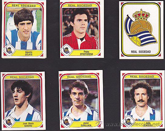Cromos de f&uacute;tbol: LORE DE 6 CROMOS PANINI 84 REAL SOCIEDAD - Foto 1