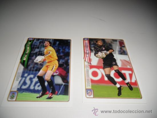 Figurine di Calcio: LOTE DE DOS PORTEROS DE LA LIGA 2005 FICHA MUNDICROMOS
