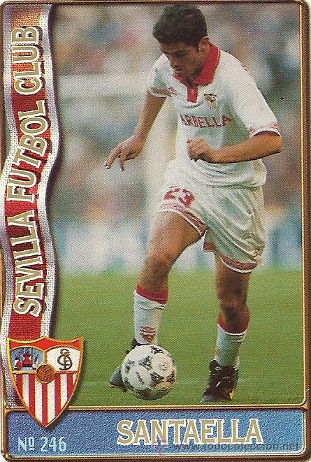 Fu&szlig;ball-Sticker: LAS FICHAS DE LA LIGA 96-97. SEVILLA F.C. SANTAELLA. N&ordm; 246