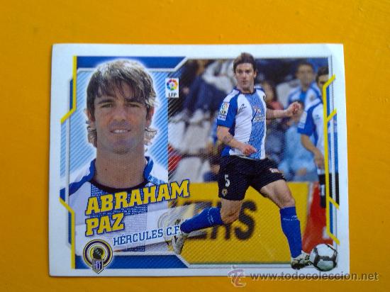 Cromos de f&uacute;tbol: abraham paz, hercules, este 2010 2011, n&ordm; 4, - Foto 1