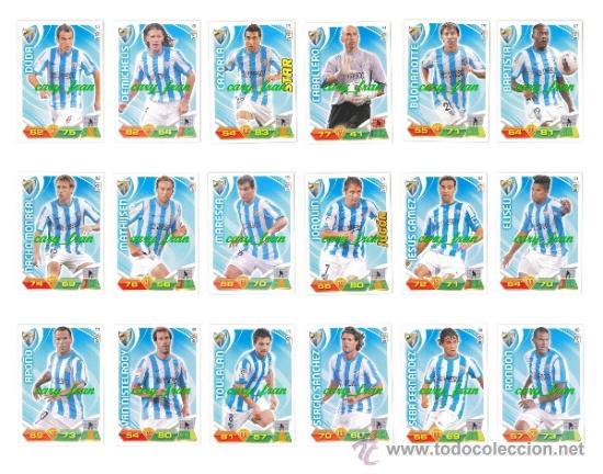 Cromos de f&uacute;tbol: ADRENALYN 2011 2012 11 12 MALAGA 18 FICHAS BASICAS - Foto 1