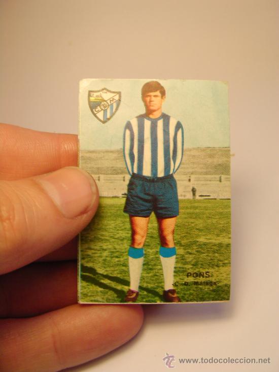 Cromos de f&uacute;tbol: Pons. Malaga. Despegado. - Foto 1