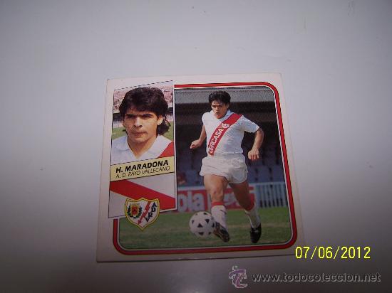 Cromos de F&uacute;tbol: LIGA  89-90   H.MARADONA    AGRUPACION D. RAYO VALLECANO  DE FUTBOL