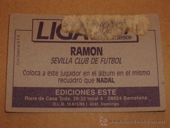 Cromos de f&uacute;tbol: Coloca Ram&oacute;n temporada 86/87 - Foto 2