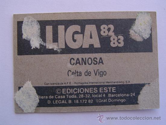 Cromos de f&uacute;tbol: CANOSA CELTA DE VIGO 82-83 - Foto 2